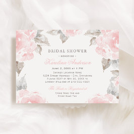 Invitación Rosa de color rosa de color rosa vintage Boda duch