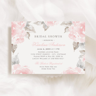 Invitación Rosa de color rosa de color rosa vintage Boda duch
