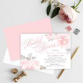 Invitación Rosa de color rosa de color rosa vintage Boda duch