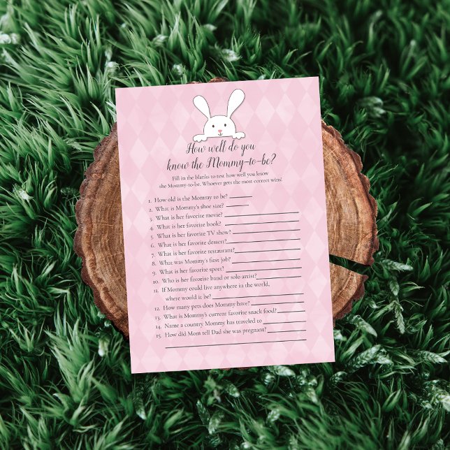 Invitación Rosa de conejo blanco que conoce a mi mejor ducha (Subido por el creador)