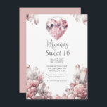 Invitación Rosa de corazón rosado Quartz Amor Crystal Sweet 1<br><div class="desc">Rellene con su información.</div>