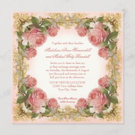 Invitación Rosa de cosecha parisino Manor House Boda formal