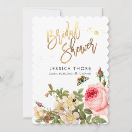 Invitación Rosa de ducha de novia PixDezines Jardín/Jardín de