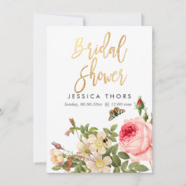 Invitación Rosa de ducha de novia PixDezines Jardín/jardín de