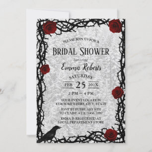 Invitación Rosa de ducha de novia y cuento de hadas de nevada