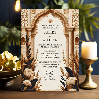 Invitación Rosa de Fiesta Floral Rústico Boda español