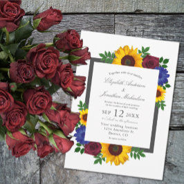 Invitación Rosa de girasol Boda floral