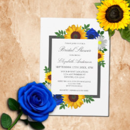 Invitación Rosa de girasol Daisy Autumn Floral Bridal Shower