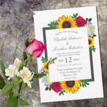 Rosa de girasol Daisy Floral de otoño Boda