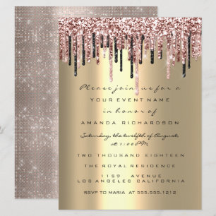 Invitación Rosa de golosinas Boda de novias de cumpleaños ele