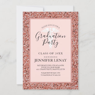 Invitación Rosa de graduación de la escuela de enfermería Fie