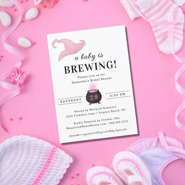 Invitación Rosa de Halloween, bebé se prepara Baby Shower (Subido por el creador)