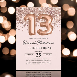 Invitación Rosa  de hoy Fiesta de Globos de Oro