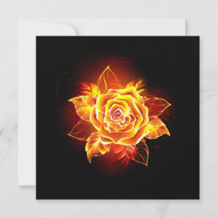 Invitación Rosa de incendios en auge