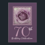 Invitación Rosa de la 70ª fiesta de cumpleaños del SUEÑO<br><div class="desc">Esta es una manera elegante de invitar a la gente a una celebración de cumpleaños. Todo el texto es totalmente personalizable. Puede experimentar con diferentes tipos de papel haciendo clic en la pestaña "Opciones de invitación" en la esquina superior derecha. Este diseño se presenta en un papel metálico con caseta...</div>