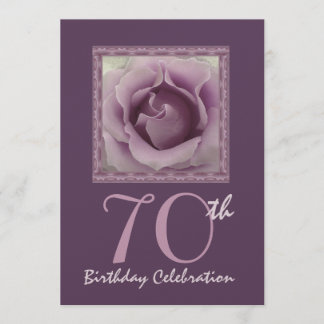 Invitación Rosa de la 70ª fiesta de cumpleaños del SUEÑO