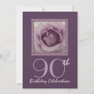 Invitación Rosa de la 90ª fiesta de cumpleaños del SUEÑO