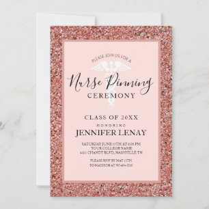 Invitación Rosa  de la Ceremonia de Emprendimiento de Enferme