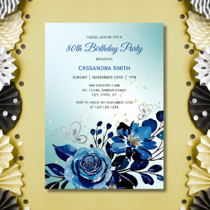 Invitación Rosa de la Marina Mariposa Purpurina de Oro Verde 