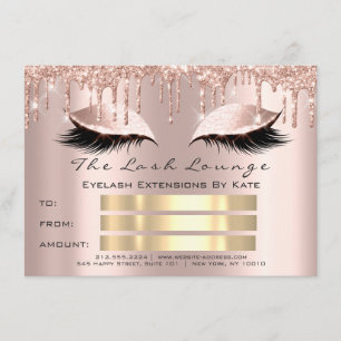 Invitación ROSA de latigazos VIP Spark Gold Makeup Certificad