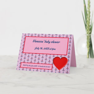 invitación rosa de marinero