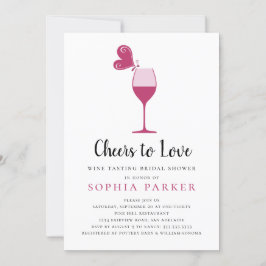 Invitación Rosa de mariposa vina degustación de ducha de novi