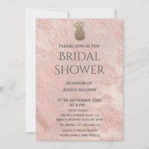 Rosa de mármol oro oro piña ducha de novia