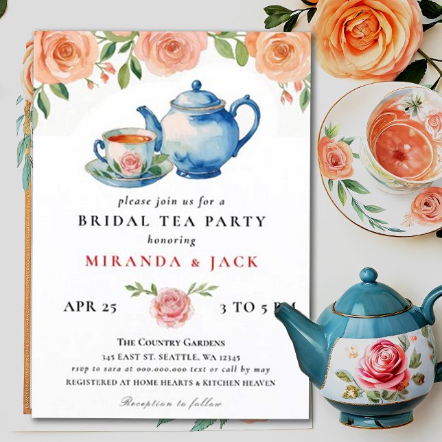 Invitación Rosa de Moda Floral Boda del Partido Bridal Floral (Subido por el creador)