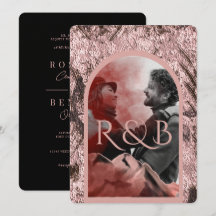 Rosa de moda Montañas Doradas arqueadas Boda de fo