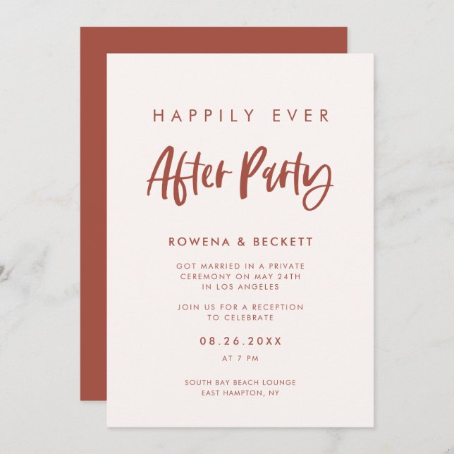 Invitación Rosa de nieve moderna Feliz para todos después de  (Anverso / Reverso)