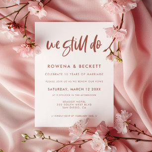 Invitación Rosa de nieve moderna y elegante Seguimos prometie
