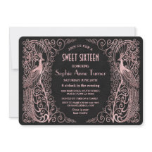 Rosa de Oro Art Peacocks 30 Fiesta de cumpleaños