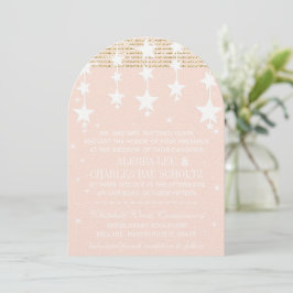 Invitación Rosa de oro Boda Chalkboard Under Stars