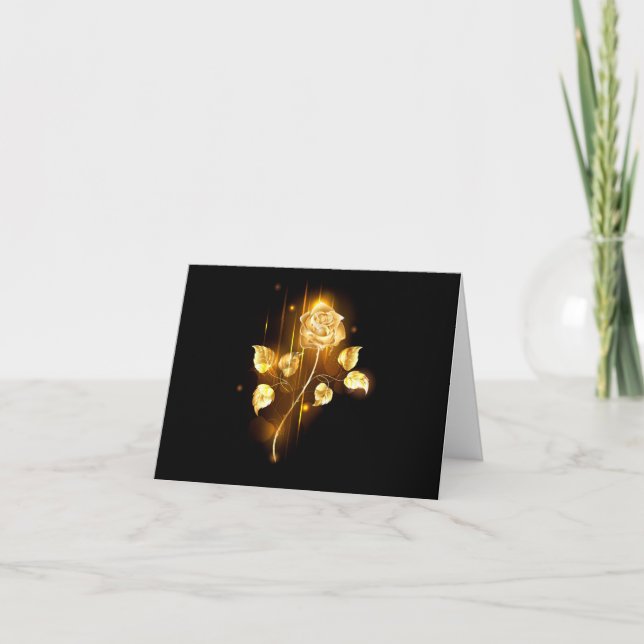 Invitación Rosa de oro (rosa de oro) (Anverso)