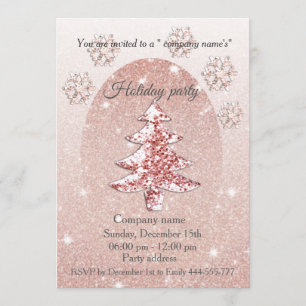 Invitación Rosa de oro secuela Navidades corporativos fiesta
