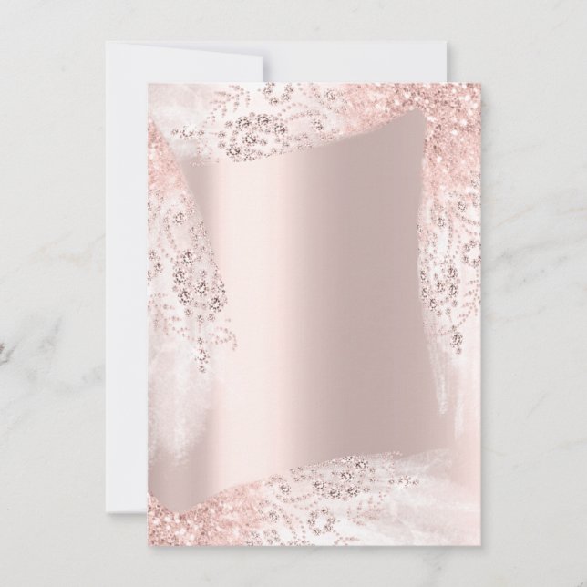 Invitación Rosa de ropa de ducha dulce 16ª novia Rubor (Anverso)