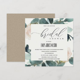 INVITACIÓN ROSA DE RUBOR EUCALYPTUS SOFT KRAFT BRIDAL SHOWER