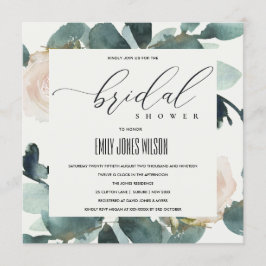 INVITACIÓN ROSA DE RUBOR EUCALYPTUS SOFT KRAFT BRIDAL SHOWER