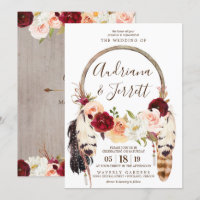 Rosa de Rubor y Peach Dream Catcher Boho Boda