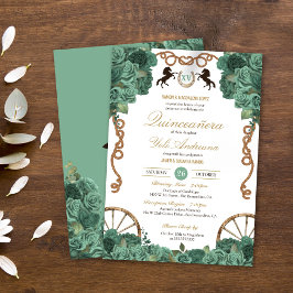Invitación Rosa de sabio verde de menta Charro Occidental Qui
