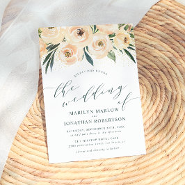 Invitación Rosa de sueño y Boda Purpurina de oro