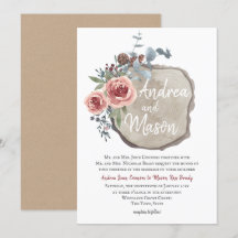 Rosa de trozo de madera y Boda de eucalipto