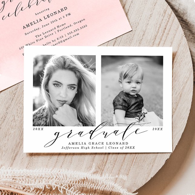 Invitación Rosa | De vez en cuando Fiesta de Graduación de Fo (Subido por el creador)