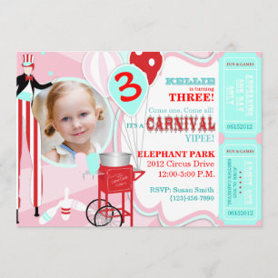 Invitación Rosa del carnaval