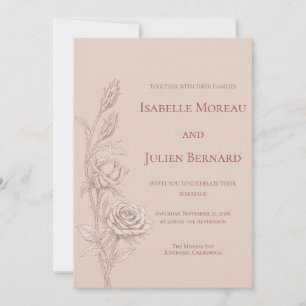 Invitación Rosa del Desierto – Duna y Floración Boda