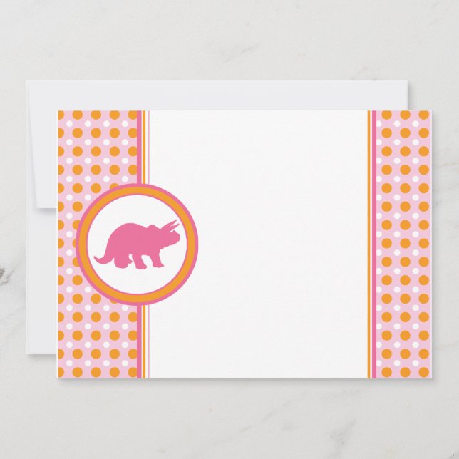 Invitación rosa dinámica {0290} (Anverso)