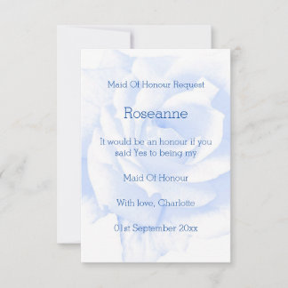 Invitación Rosa Diseño Mano De Honor De Color Azul Solicitud