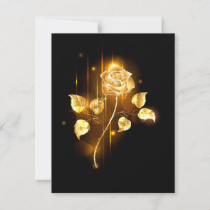 Invitación Rosa dorada ( rosa de oro )