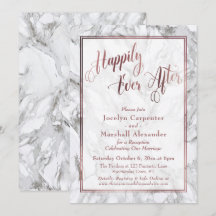 Rosa Dorado Caligrafía Felices para Siempre Mármol