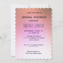 Invitación Rosa Dorado Pink Bridal Shower